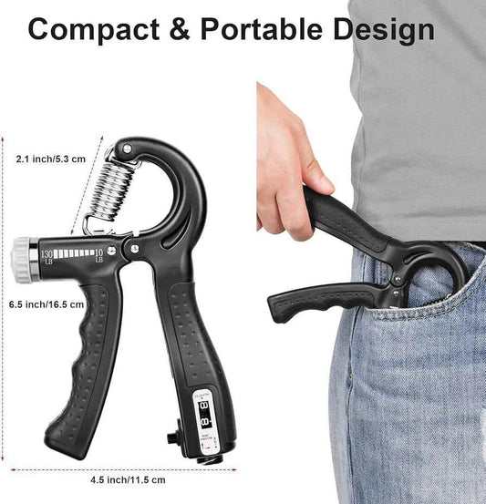 Countable hand gripper exercise